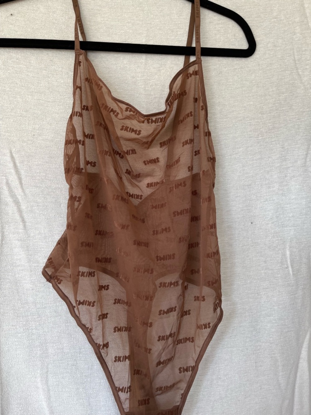 Skims coffee mesh one piece NEW W/ Tags size XL